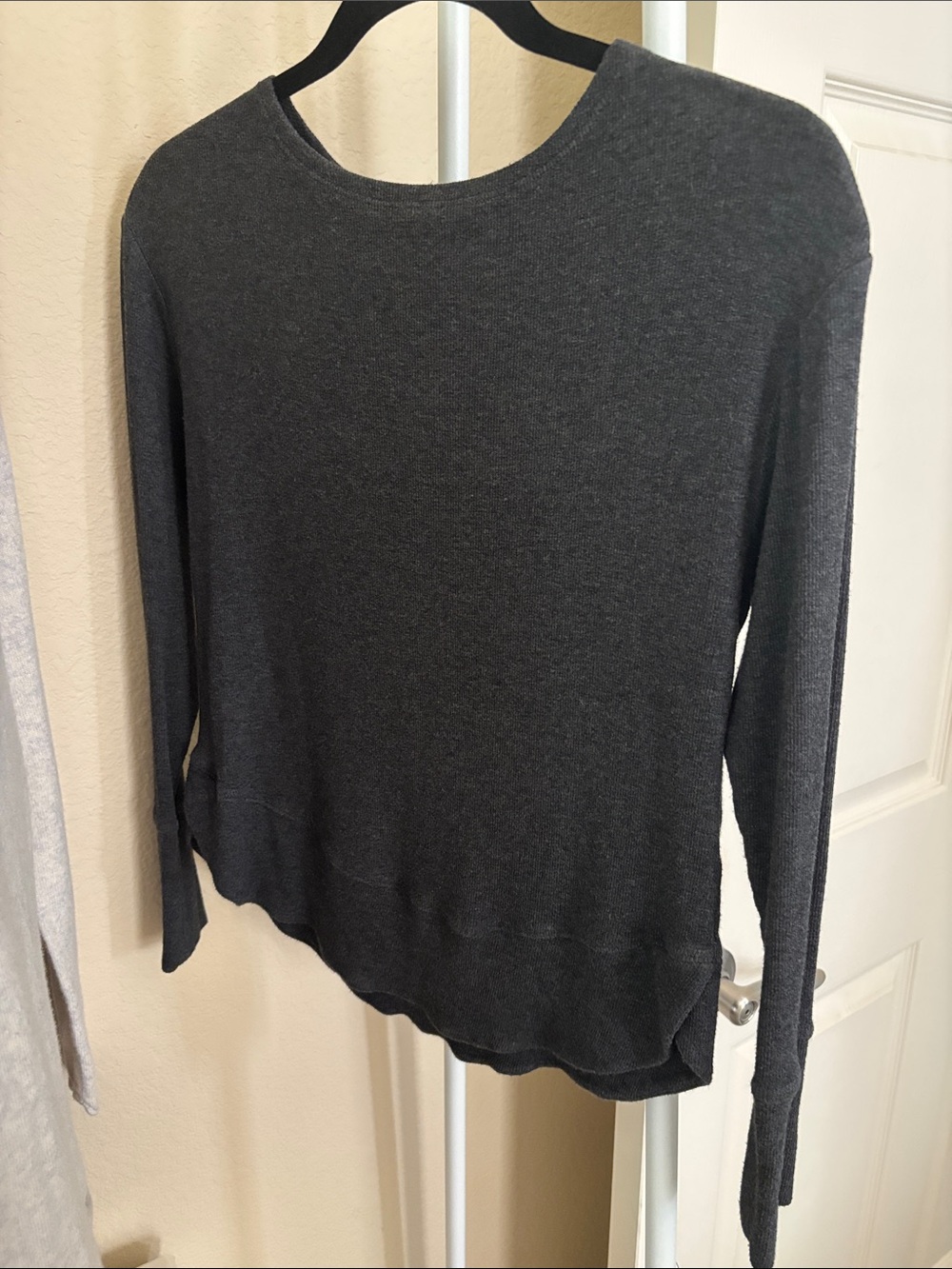 Skin Charcoal Long-Sleeve Knit Top